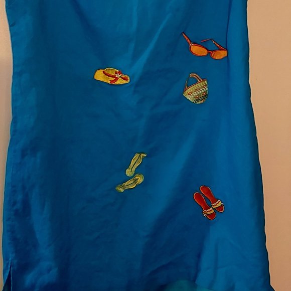 1990's Lily Collection, Blue dress, size M - Picture 2 of 2